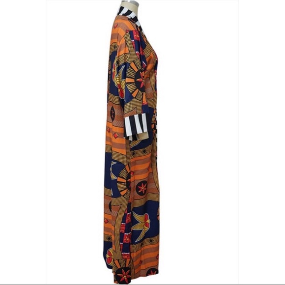 Tribal Orange Long Line Maxi Jacket - Picture 5 of 6